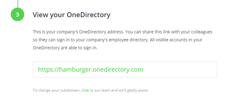 subdomains in OneDirectory